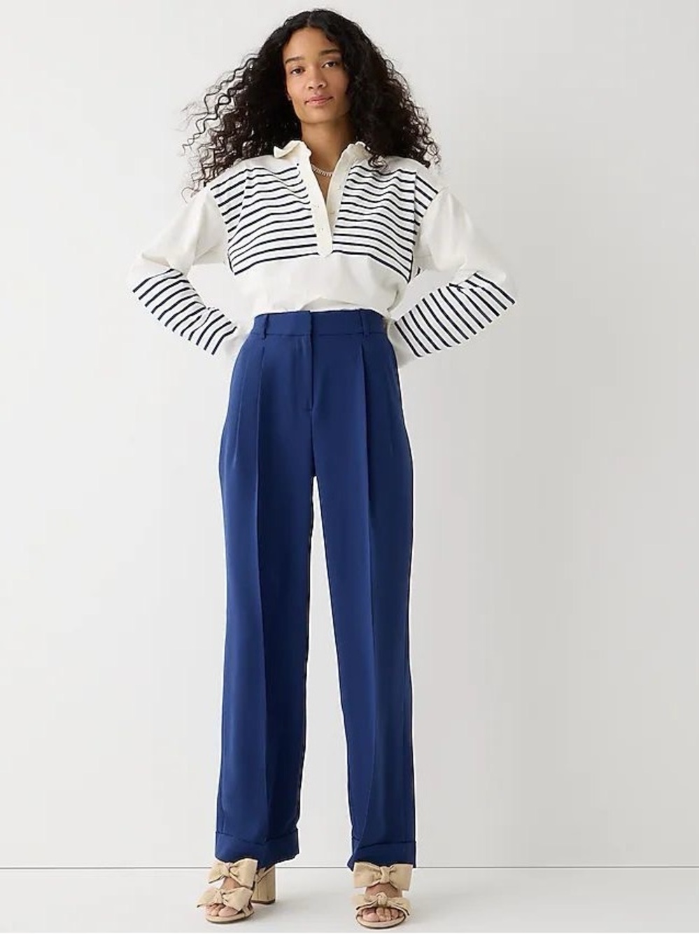 J Crew essential wide-leg pant in city crepe size 10